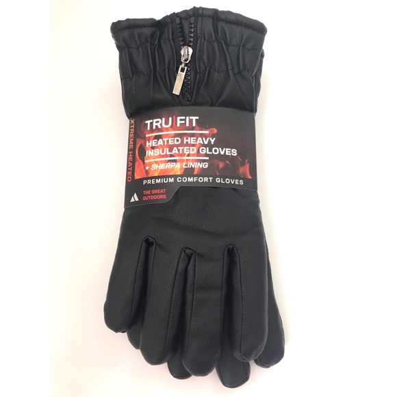 🆕 New Men's TRUFIT Black Insulated Gloves - Picture 1 of 12